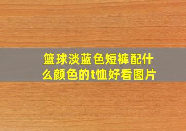 篮球淡蓝色短裤配什么颜色的t恤好看图片