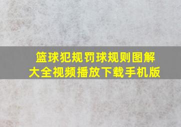 篮球犯规罚球规则图解大全视频播放下载手机版