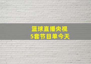 篮球直播央视5套节目单今天