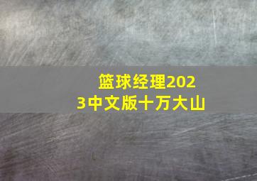 篮球经理2023中文版十万大山