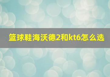 篮球鞋海沃德2和kt6怎么选