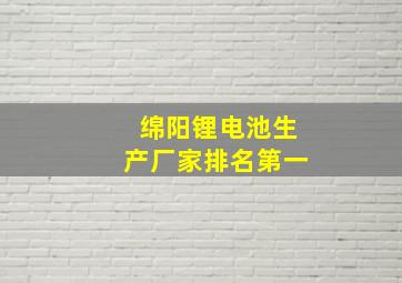 绵阳锂电池生产厂家排名第一