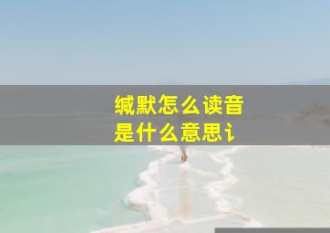 缄默怎么读音是什么意思讠