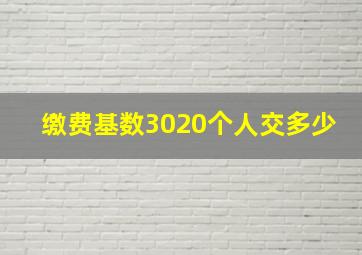 缴费基数3020个人交多少