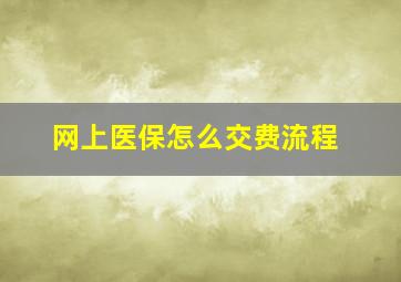 网上医保怎么交费流程