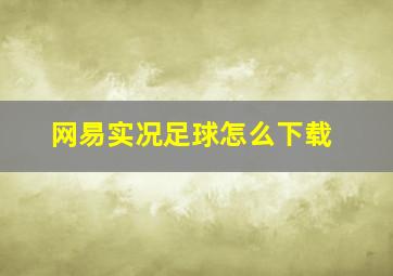 网易实况足球怎么下载