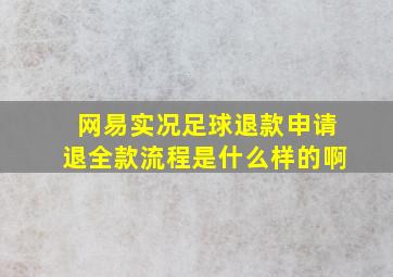 网易实况足球退款申请退全款流程是什么样的啊