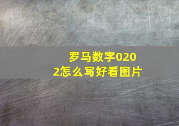 罗马数字0202怎么写好看图片