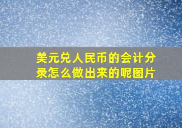 美元兑人民币的会计分录怎么做出来的呢图片