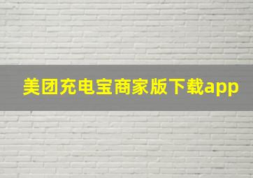 美团充电宝商家版下载app