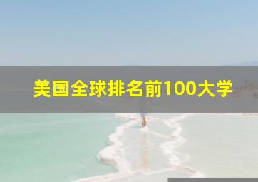 美国全球排名前100大学