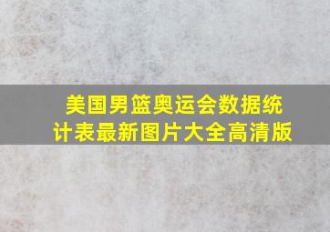 美国男篮奥运会数据统计表最新图片大全高清版