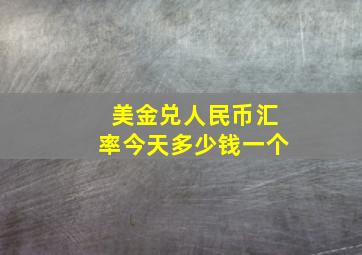 美金兑人民币汇率今天多少钱一个