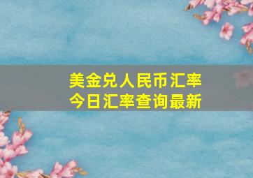 美金兑人民币汇率今日汇率查询最新