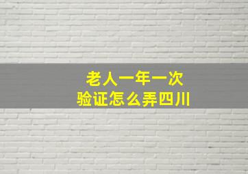 老人一年一次验证怎么弄四川