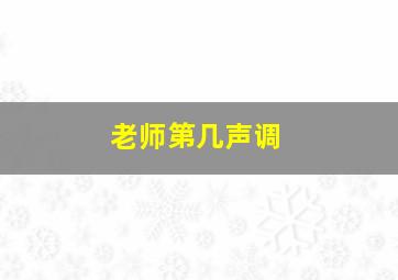 老师第几声调