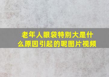 老年人眼袋特别大是什么原因引起的呢图片视频