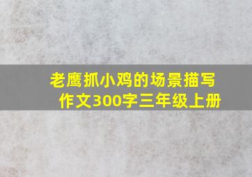 老鹰抓小鸡的场景描写作文300字三年级上册