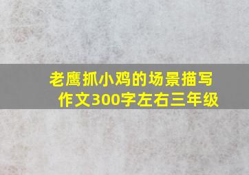 老鹰抓小鸡的场景描写作文300字左右三年级