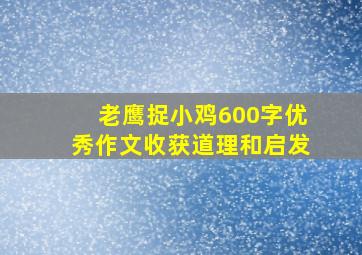 老鹰捉小鸡600字优秀作文收获道理和启发