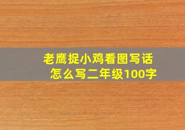 老鹰捉小鸡看图写话怎么写二年级100字