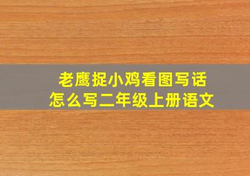 老鹰捉小鸡看图写话怎么写二年级上册语文