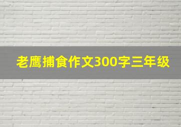 老鹰捕食作文300字三年级