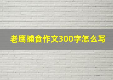 老鹰捕食作文300字怎么写