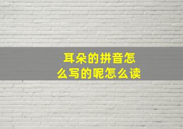 耳朵的拼音怎么写的呢怎么读