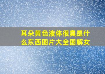 耳朵黄色液体很臭是什么东西图片大全图解女