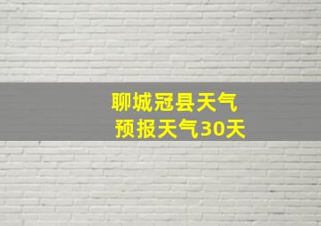 聊城冠县天气预报天气30天