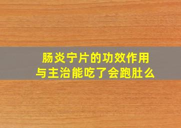 肠炎宁片的功效作用与主治能吃了会跑肚么