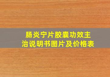 肠炎宁片胶囊功效主治说明书图片及价格表