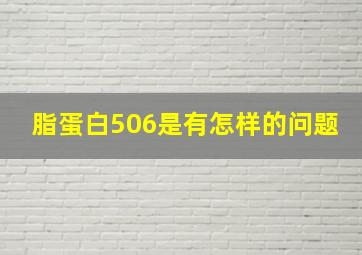 脂蛋白506是有怎样的问题