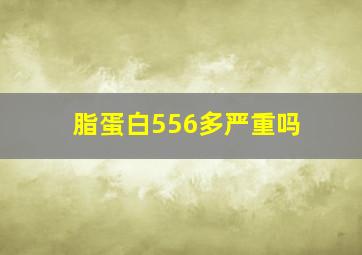 脂蛋白556多严重吗