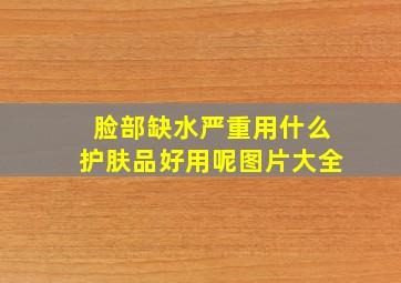 脸部缺水严重用什么护肤品好用呢图片大全