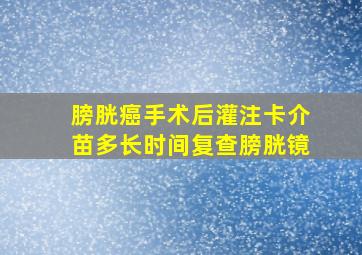 膀胱癌手术后灌注卡介苗多长时间复查膀胱镜