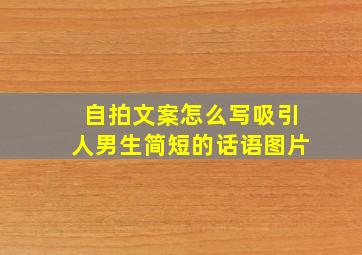 自拍文案怎么写吸引人男生简短的话语图片