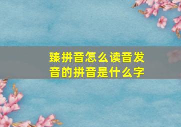 臻拼音怎么读音发音的拼音是什么字