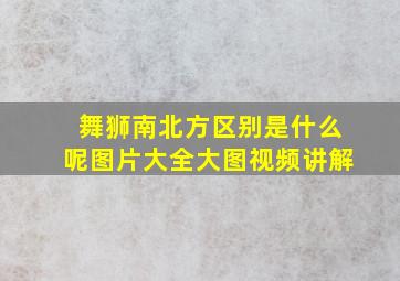 舞狮南北方区别是什么呢图片大全大图视频讲解