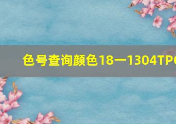 色号查询颜色18一1304TPG