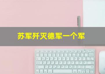 苏军歼灭德军一个军