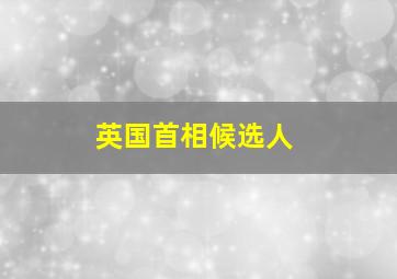 英国首相候选人