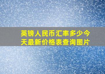 英镑人民币汇率多少今天最新价格表查询图片