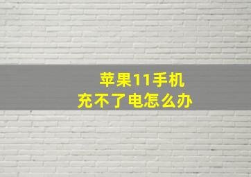 苹果11手机充不了电怎么办