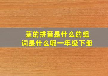 茎的拼音是什么的组词是什么呢一年级下册