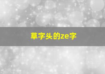 草字头的ze字