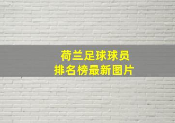 荷兰足球球员排名榜最新图片