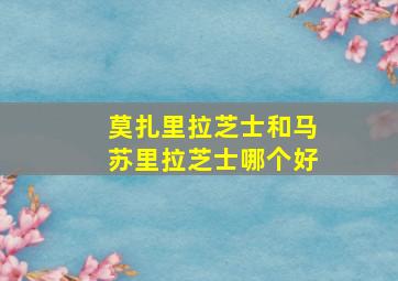 莫扎里拉芝士和马苏里拉芝士哪个好