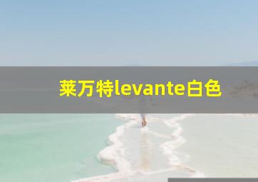 莱万特levante白色